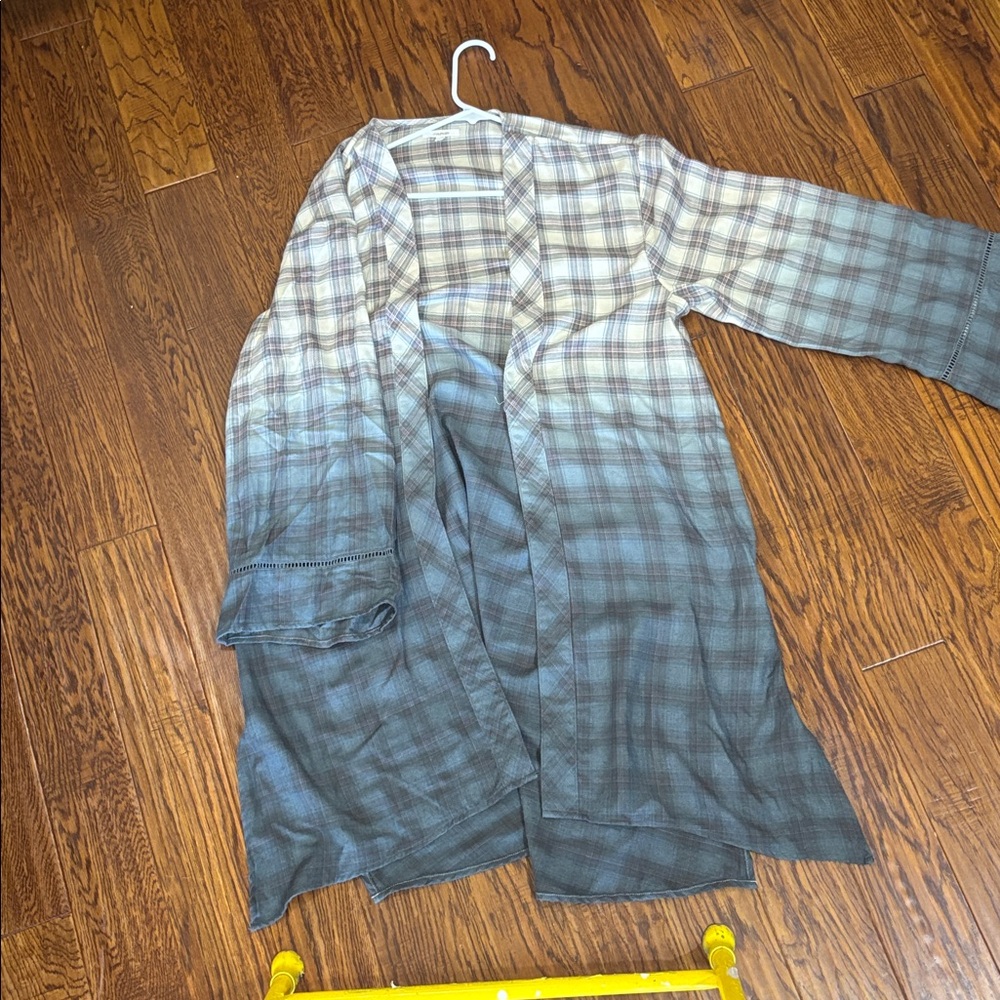 Maurices Plaid Ombre Skirt - Blue and Gray
